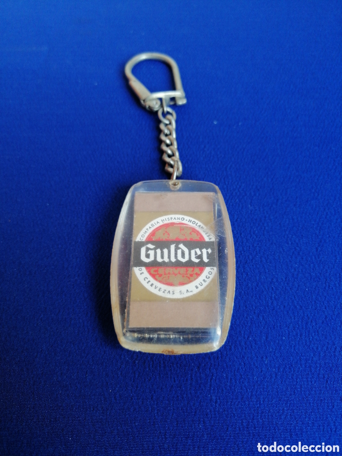 Sammlung von Schl&uuml;sselanh&auml;ngern: COMPA&Ntilde;IA HISPANO HOLANDESA DE CERVEZAS S. A. GULDER LLAVERO PUBLICIDAD ANTIGUO