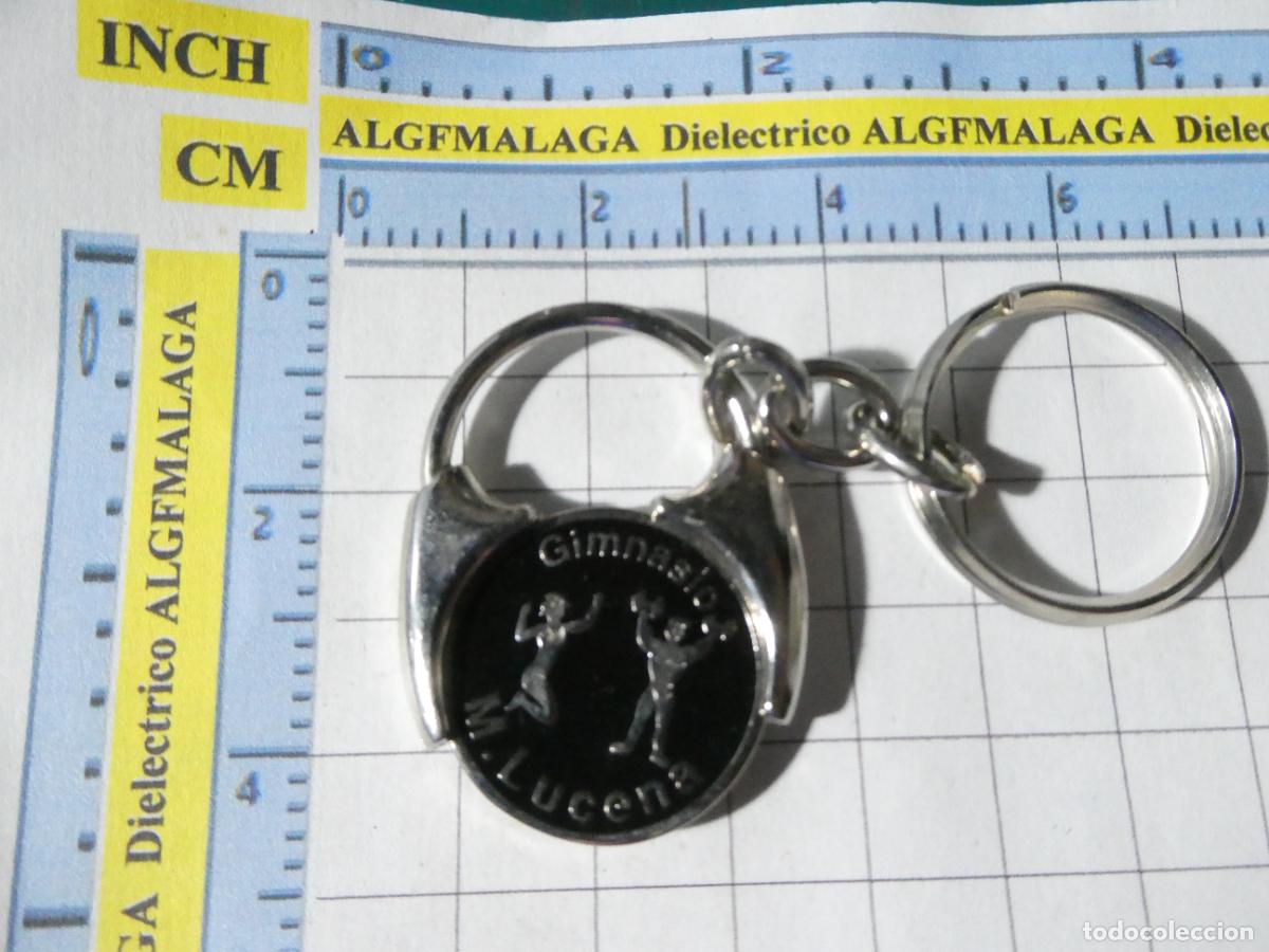 Collection of Keychains: LLAVERO GIMNASIO LUCENA EN M&Aacute;LAGA FICHA CARRITO SUPERMERCADO