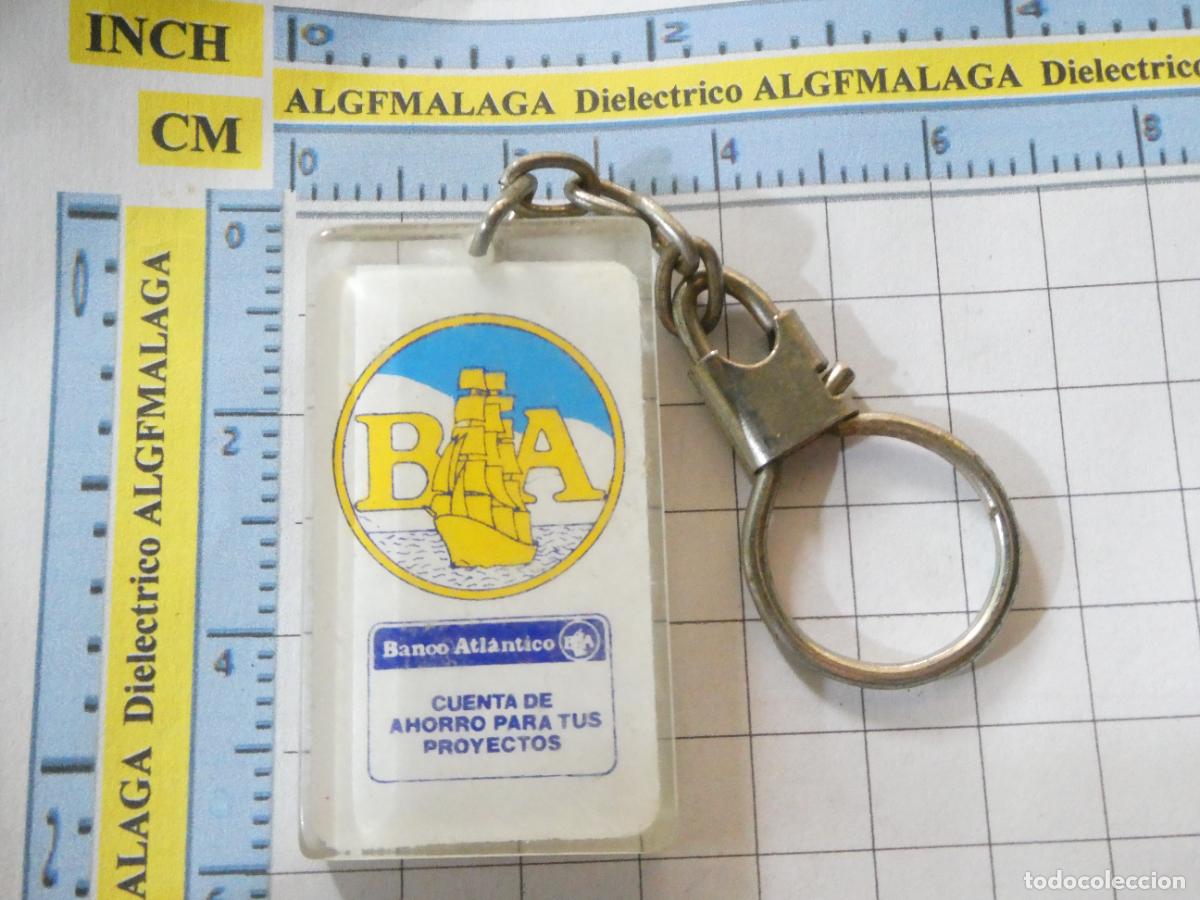 Collection of Keychains: LLAVERO DE BANCOS CAJAS DE AHORROS. BANCO ATL&Aacute;NTICO