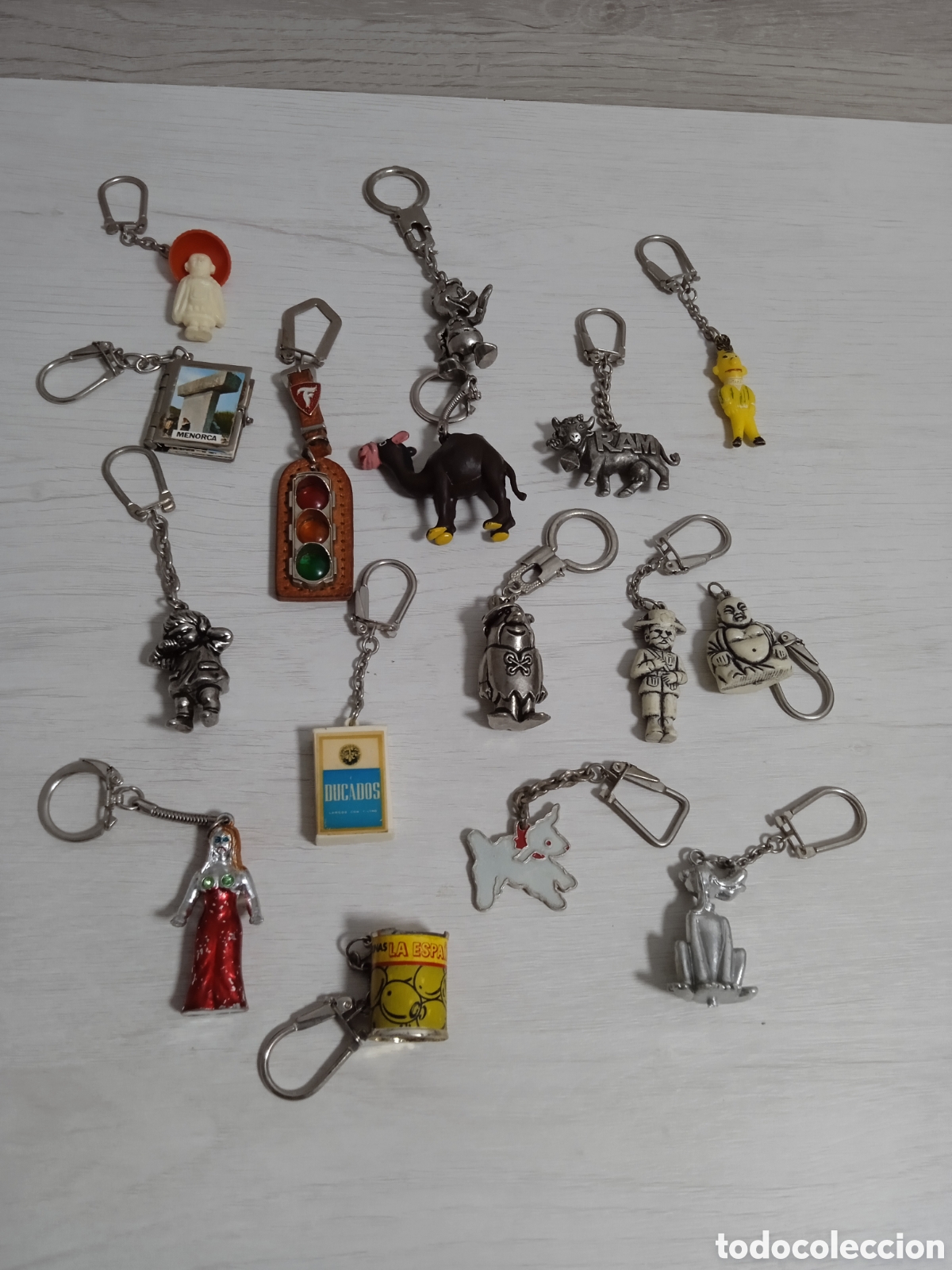 Coleccionismo de llaveros: Llaveros vintage Picapiedra ram pluto Donald ducados