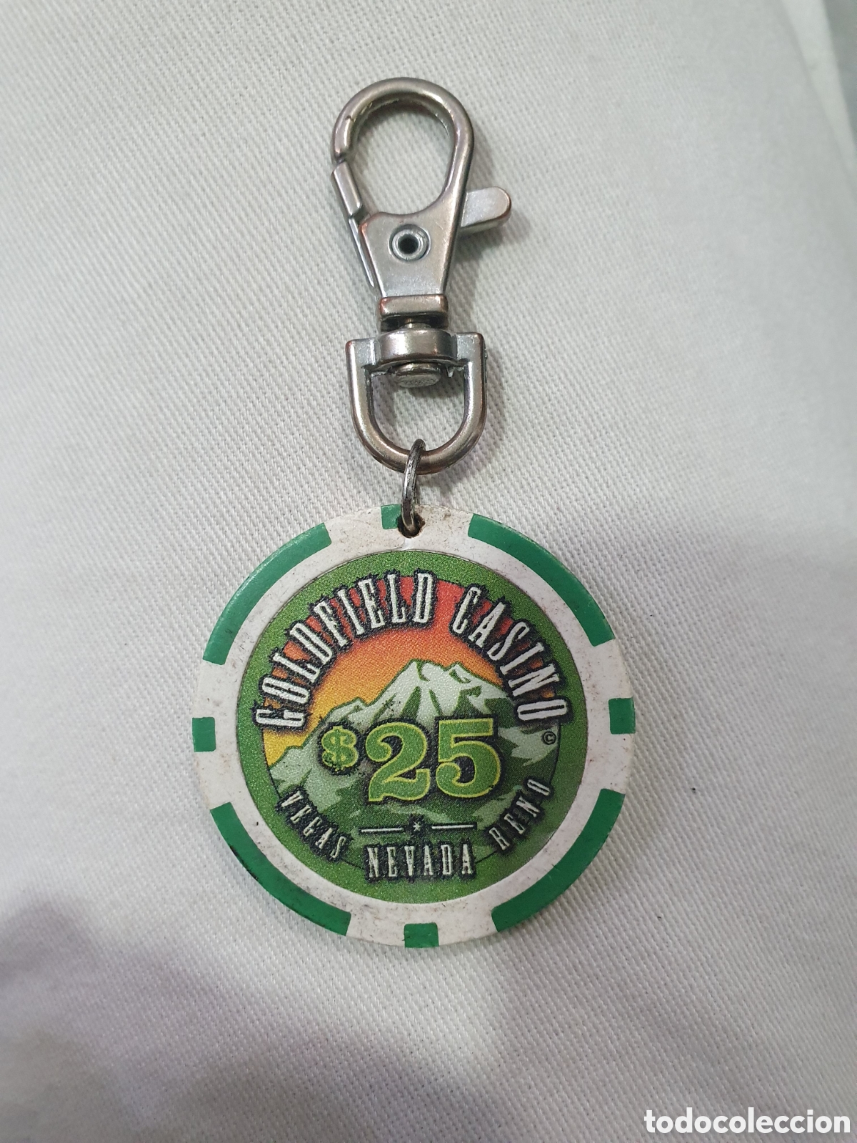 Sammlung von Schl&uuml;sselanh&auml;ngern: Llavero ficha Goldfield Casino. (L83)