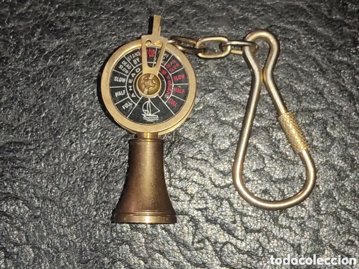 Collectionnisme de portes-cl&eacute;s: Llavero marinero,telegrafo de barco de bronce.Vintage.
