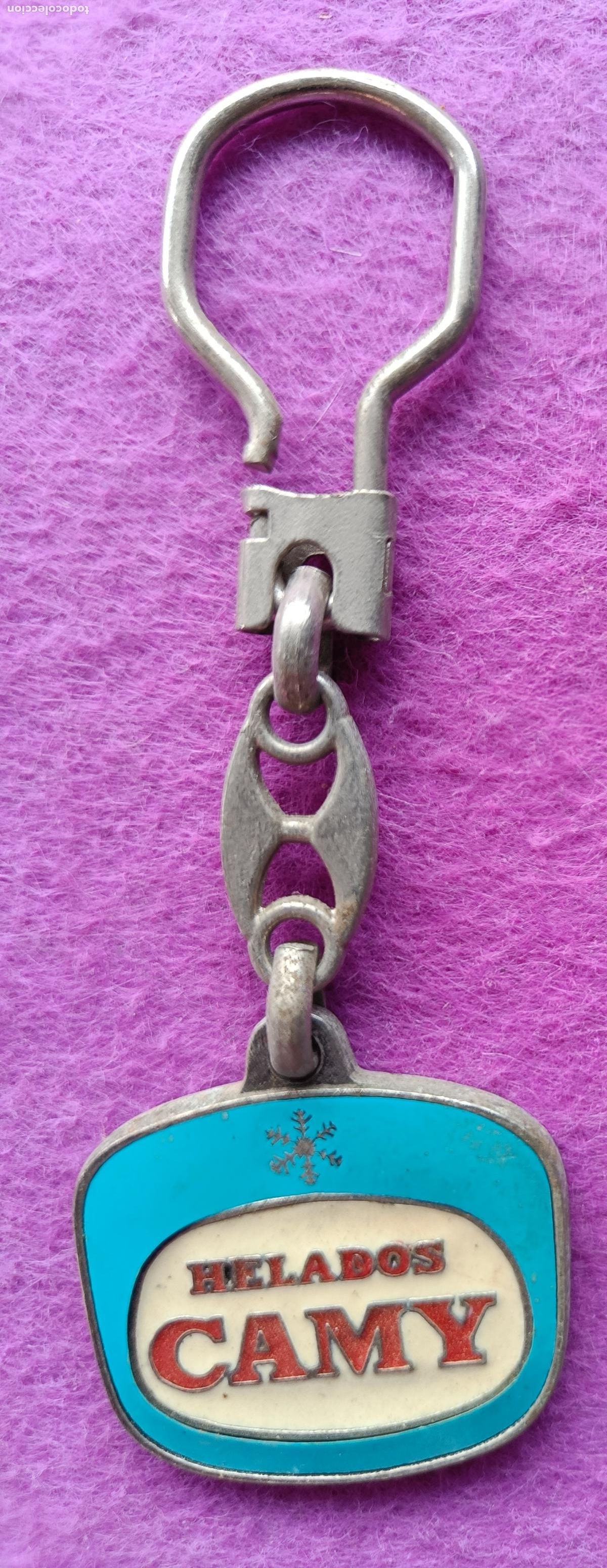 Collectionnisme de portes-cl&eacute;s: LLAVERO PUBLICIDAD HELADOS CAMY METALICO VER FOTO TRASERA