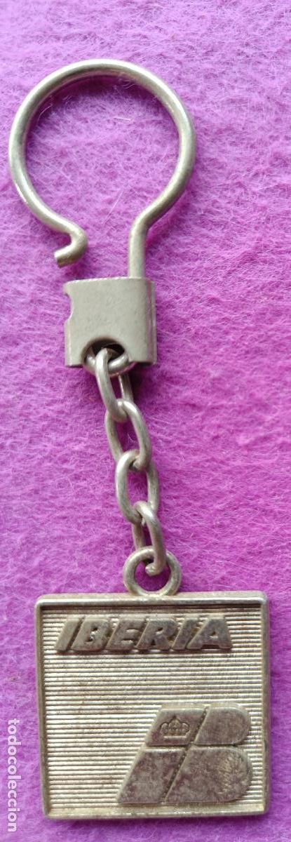Collectionnisme de portes-cl&eacute;s: LLAVERO PUBLICIDAD IBERIA METALICO VER FOTO TRASERA