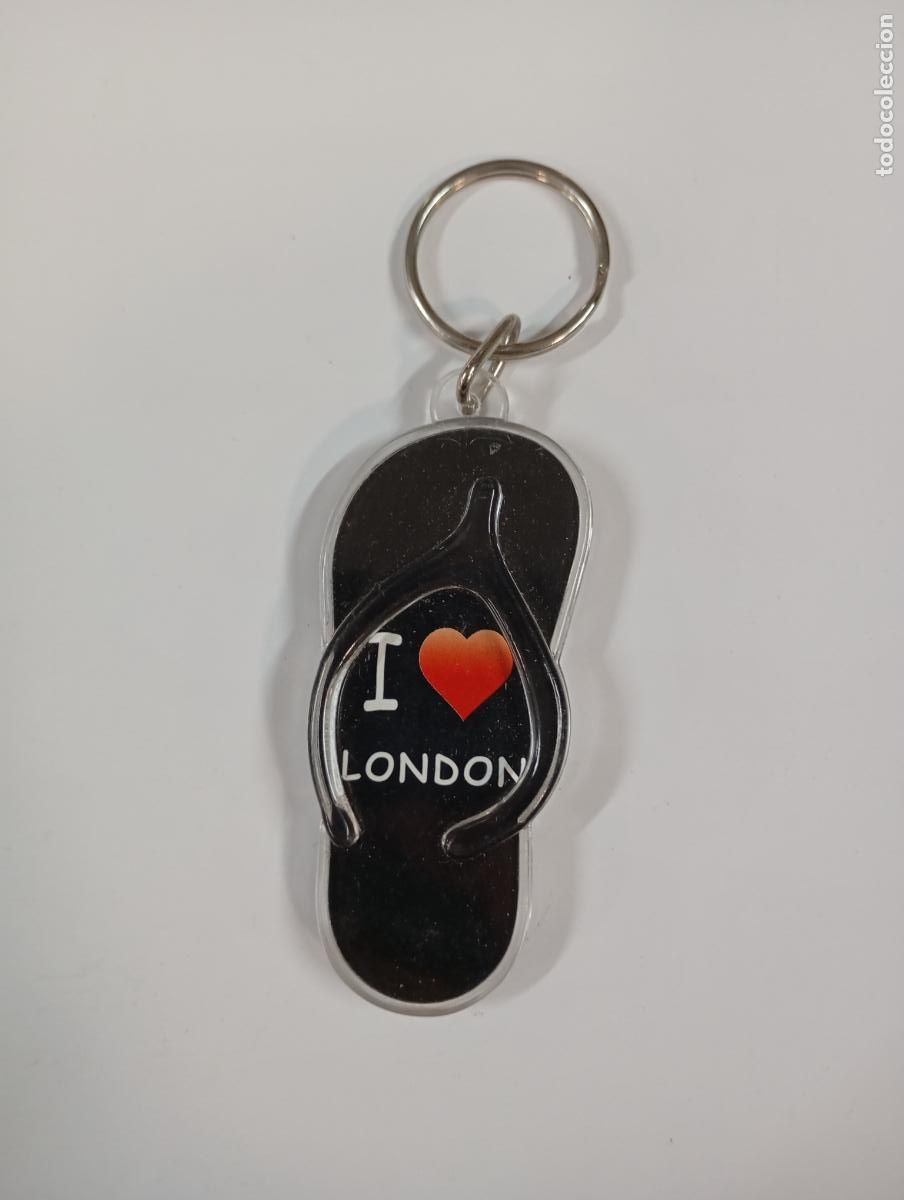 Sammlung von Schl&uuml;sselanh&auml;ngern: LLAVERO CHANCLA I LOVE LONDON. CAR121