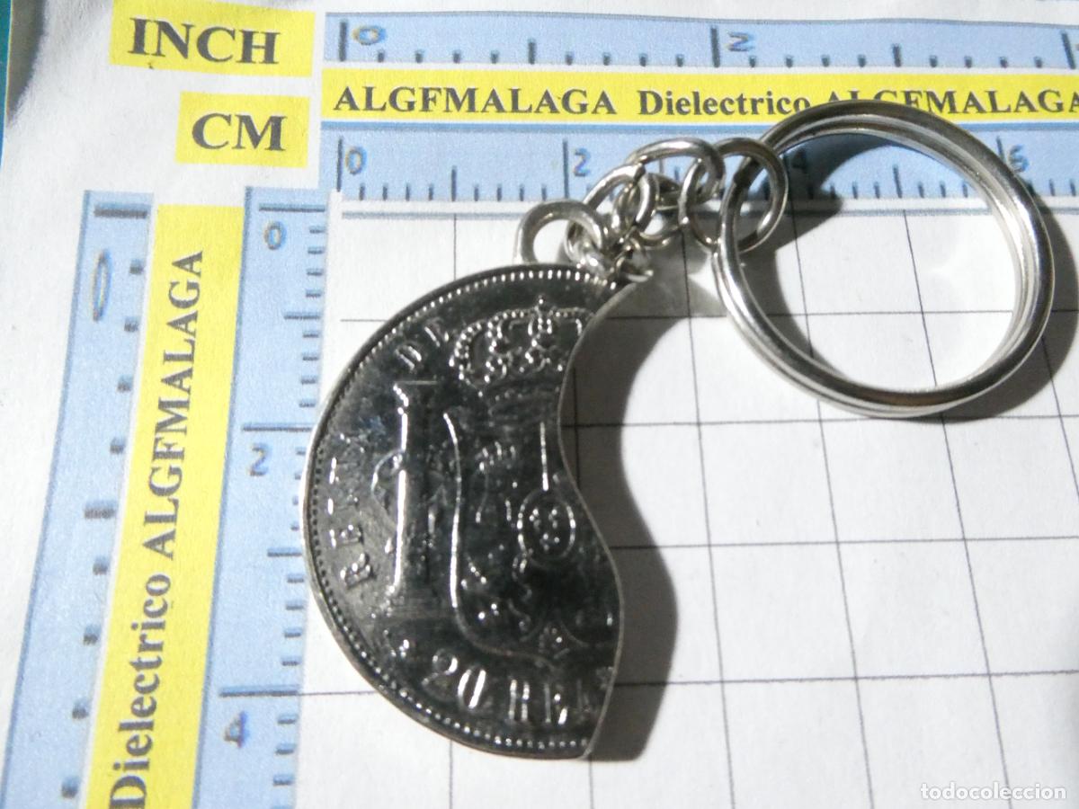 Colecionismo de porta-chaves: LLAVERO DE NUMISM&Aacute;TICA. MEDIA MONEDA DE 20 REALES A&Ntilde;O 1855 ISABEL II