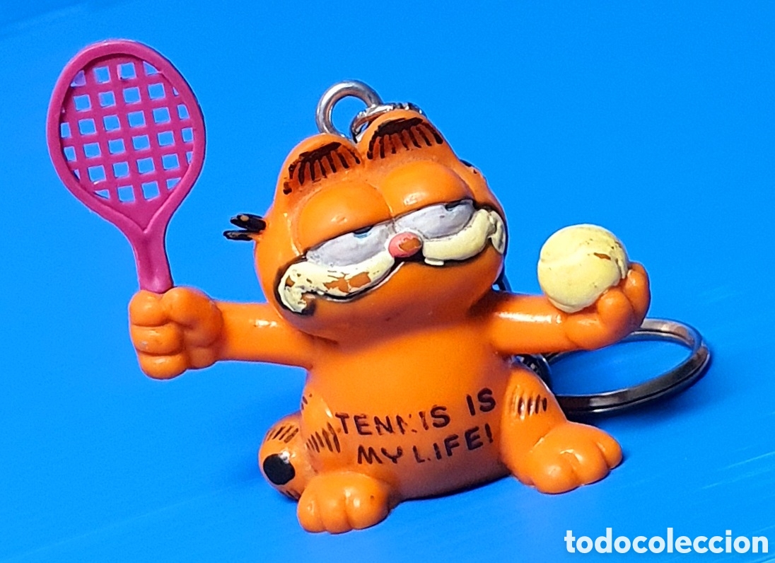 Coleccionismo de llaveros: LLAVERO GARFIELD TENISTA BULLY ORIGINAL A&Ntilde;OS 80