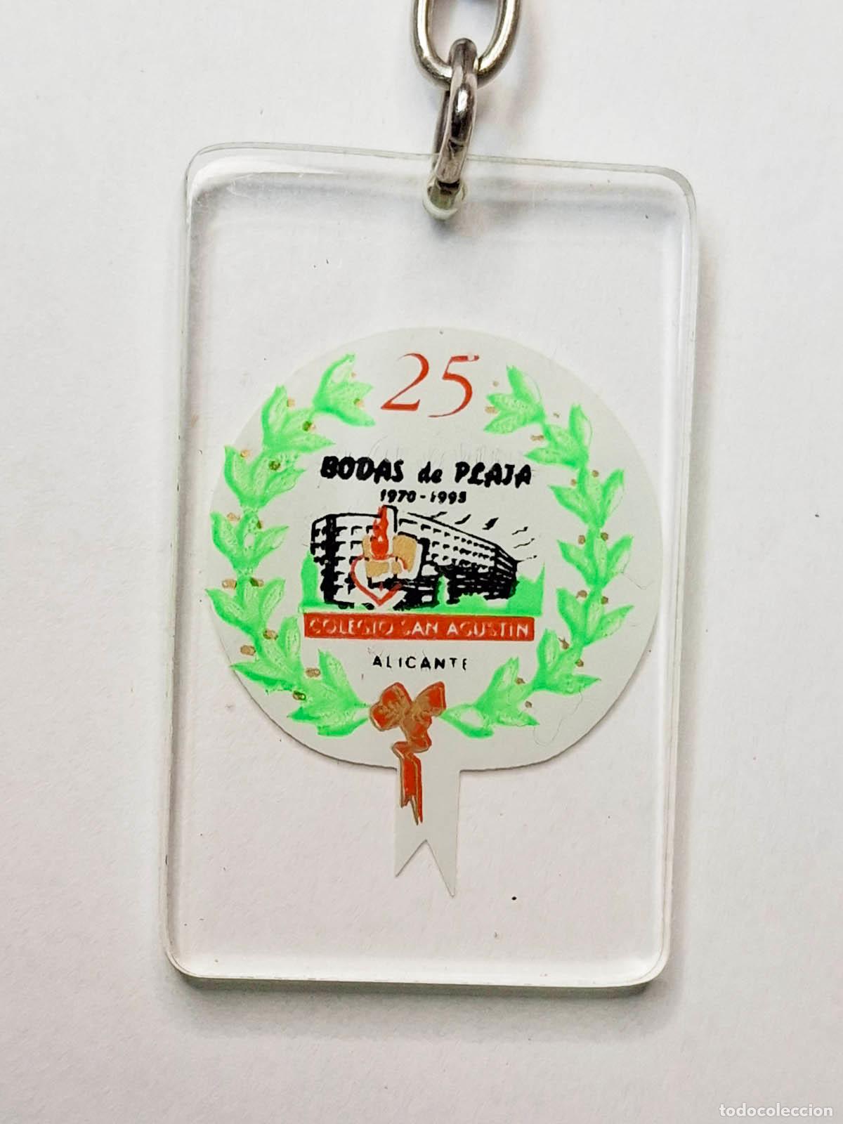 Coleccionismo de llaveros: Llavero Colegio San Agust&iacute;n Bodas de Plara 25 1970-1995 Alicante