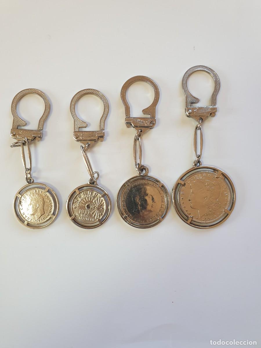 Coleccionismo de llaveros: 4 Llaveros colecci&oacute;n monedas - Foto 1