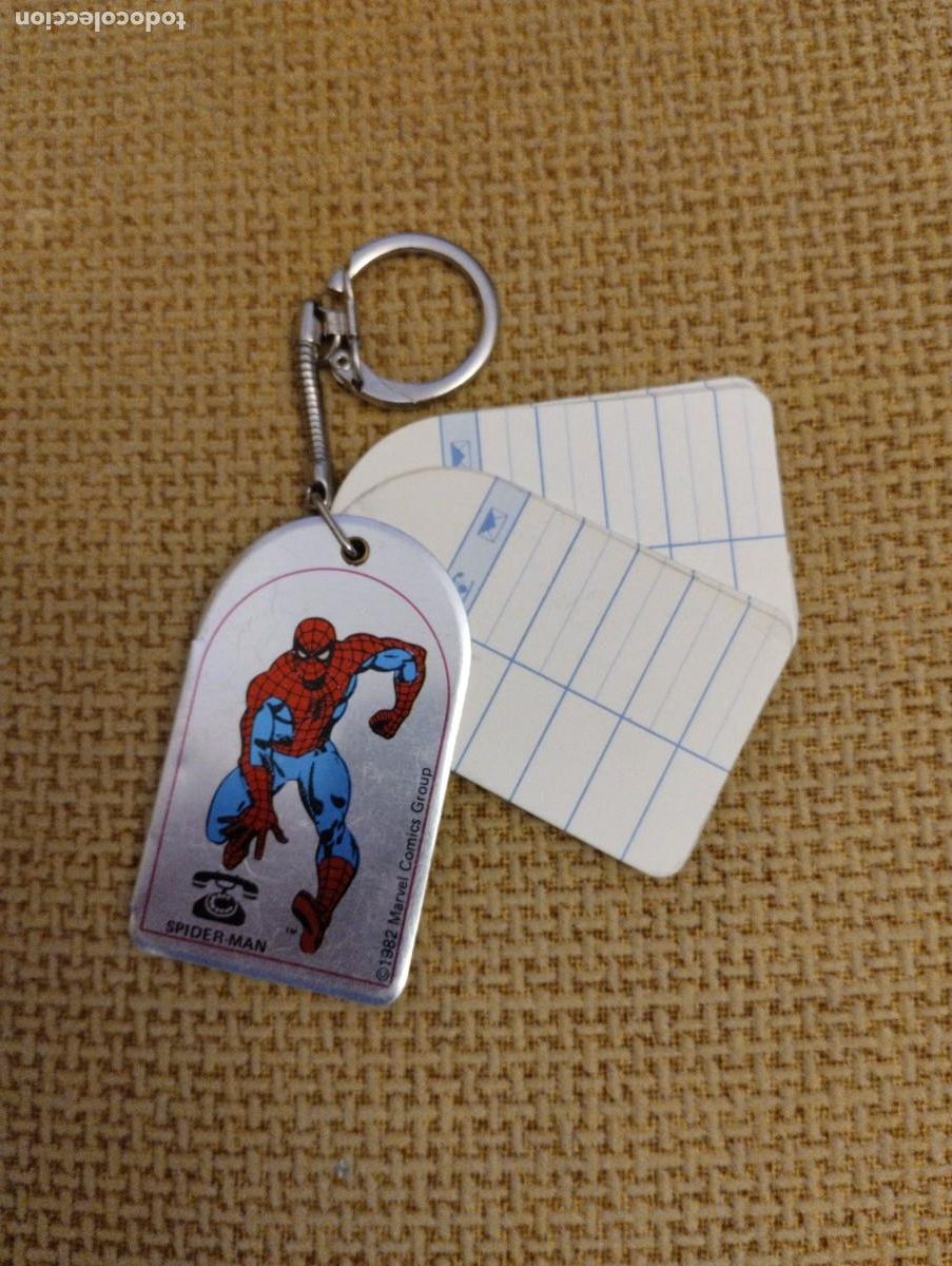 Coleccionismo de llaveros: Llavero agenda antiguo Spiderman 1982