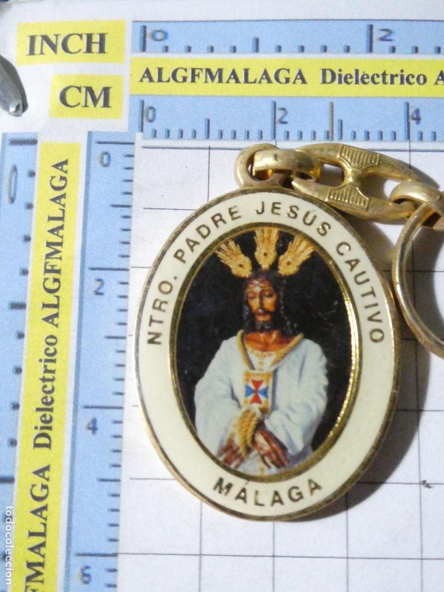 Colecionismo de porta-chaves: LLAVERO RELIGIOSO SEMANA SANTA. JES&Uacute;S CAUTIVO Y MAR&Iacute;A SANT&Iacute;SIMA TRINIDAD. MALAGA
