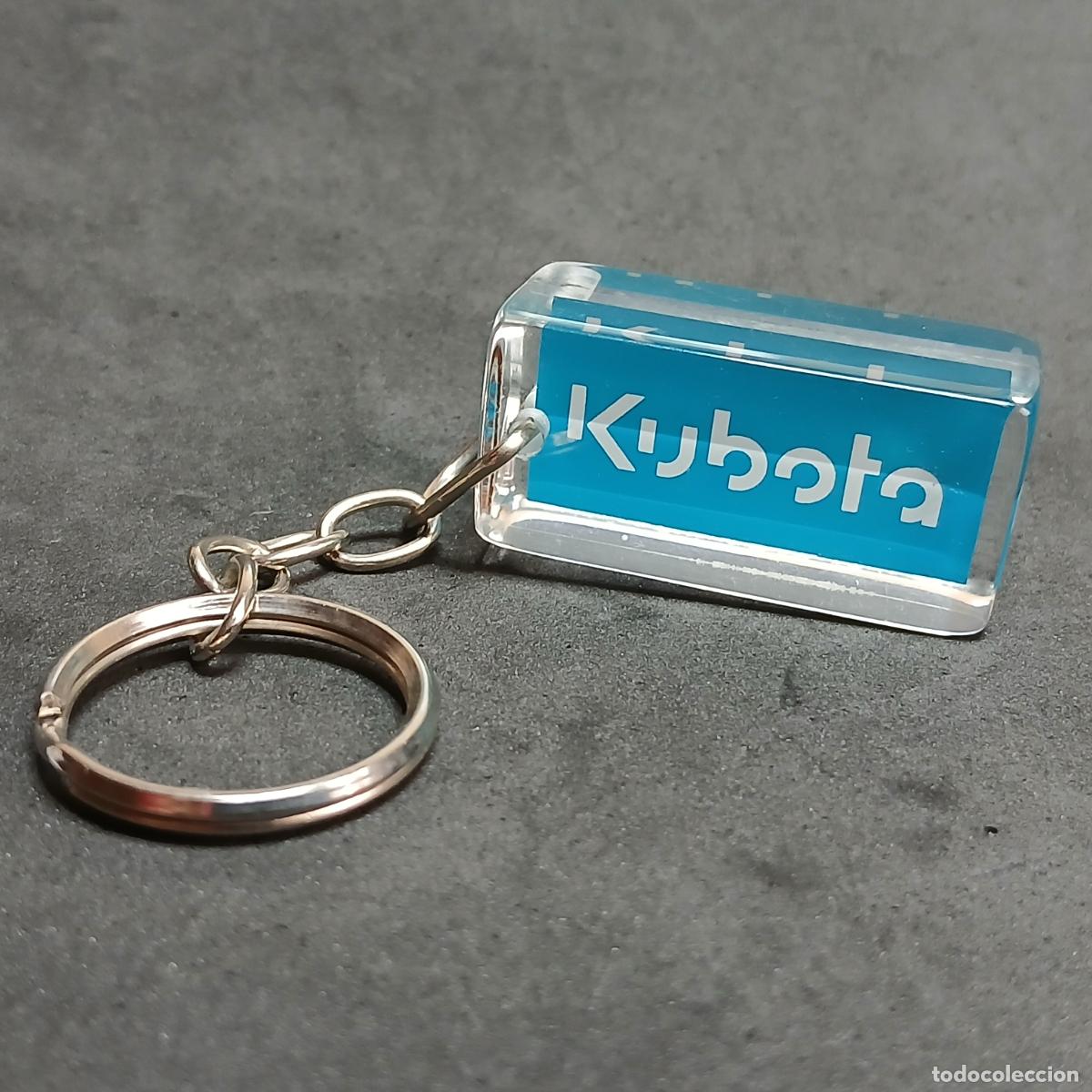 Coleccionismo de llaveros: Llavero en metacrilato de tractores KUBOTA en forma de prisma rectangular - Foto 1