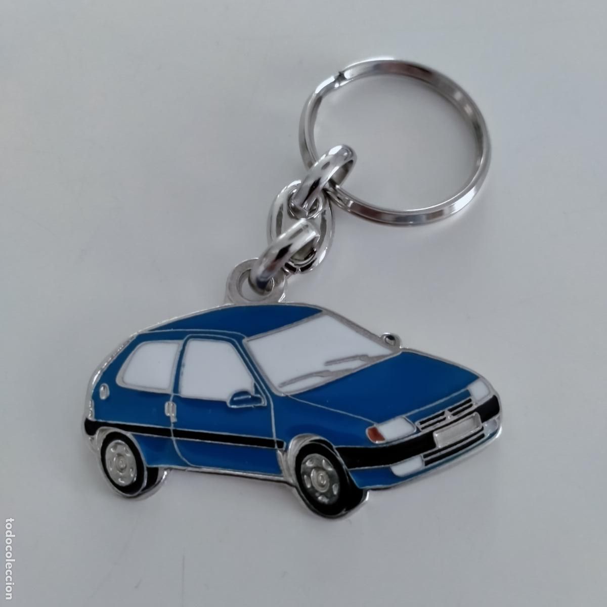 Coleccionismo de llaveros: Llavero Citro&euml;n saxo azul - Foto 1