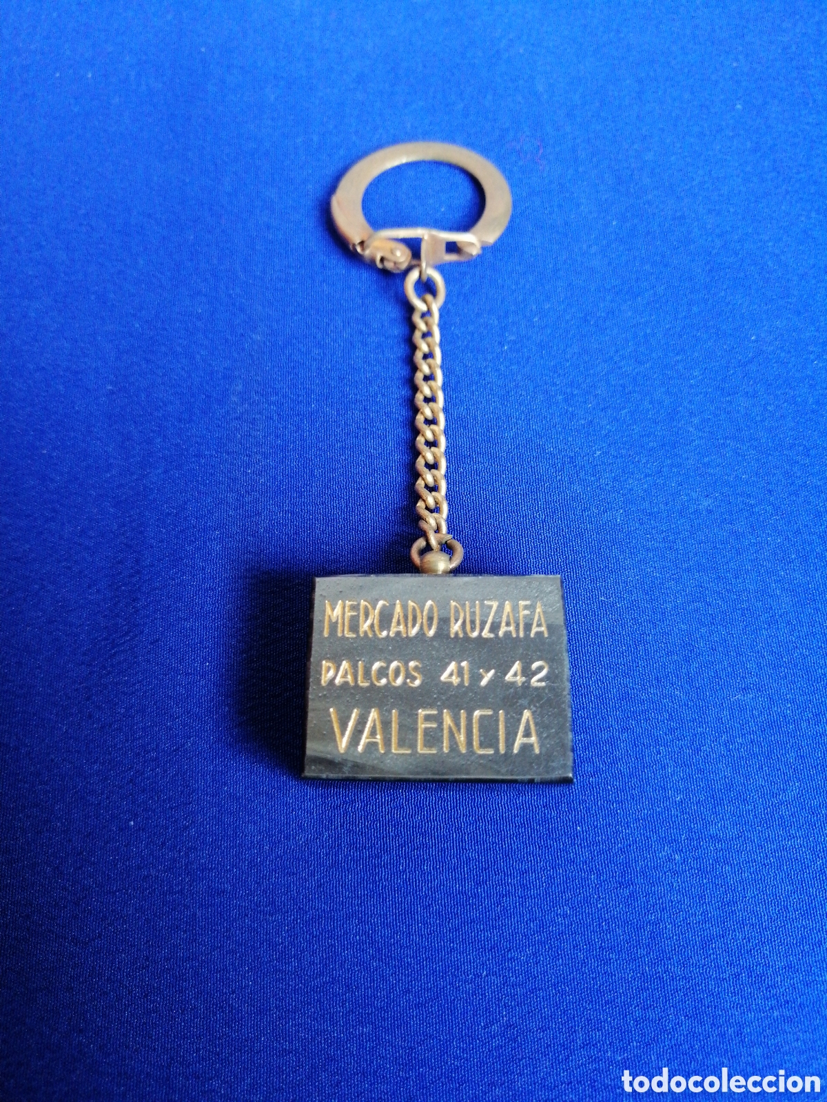 Colecionismo de porta-chaves: POLLERIA Y HUEVERIA MERCEDITAS - MERCADO DE RUZAFA palcos 41 y 42 VALENCIA PUBLICIDAD ANTIGUA