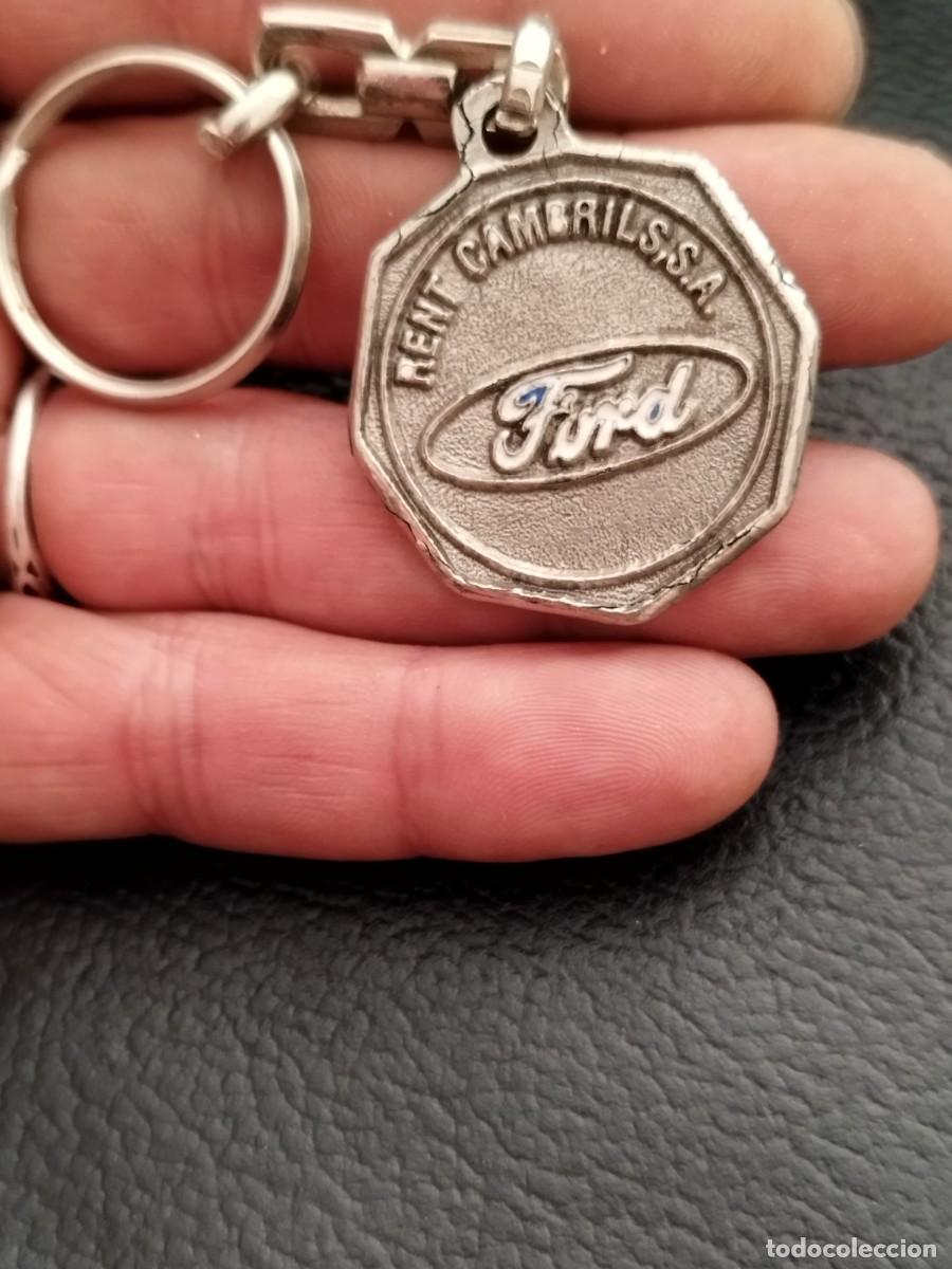 Sammlung von Schl&uuml;sselanh&auml;ngern: Antiguo llavero de publicidad Ford, rent Cambrils. Coche.