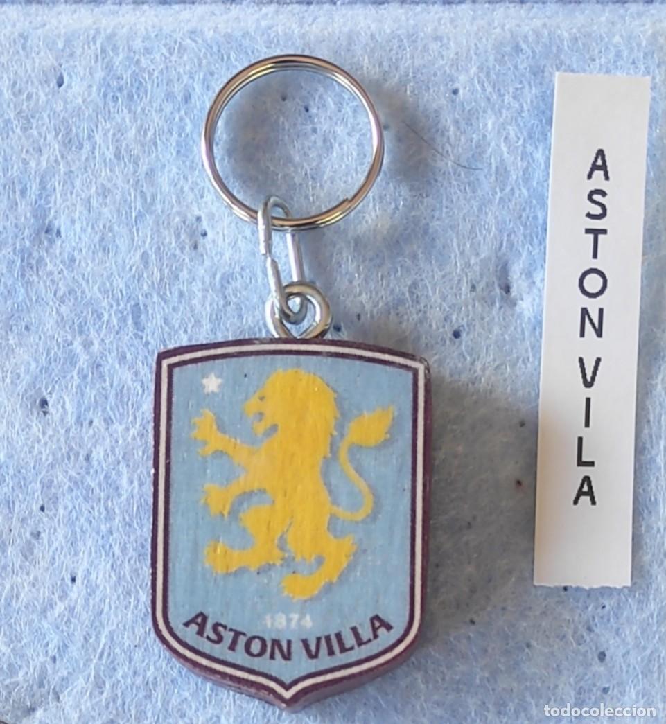 Colecionismo de porta-chaves: Llavero f&uacute;tbol liga inglesa Aston Vila