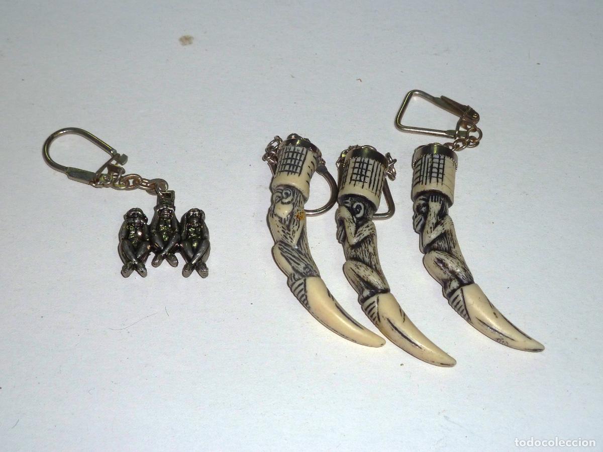 Coleccionismo de llaveros: Llaveros. Los 3 monos sabios, 4 diferentes - Foto 1
