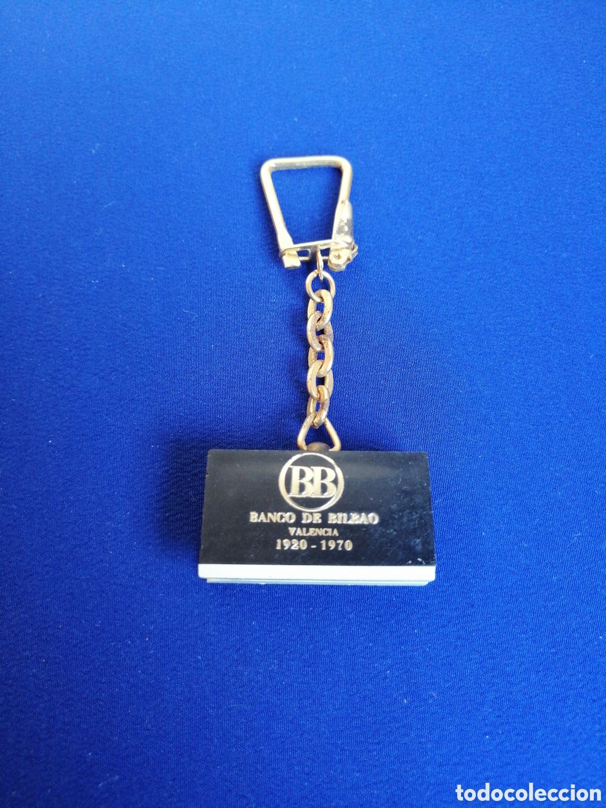 Sammlung von Schl&uuml;sselanh&auml;ngern: BANCO DE BILBAO VALENCIA 1920 - 1970 ANIVERSARIO LLAVERO PUBLICIDAD ANTIGUO
