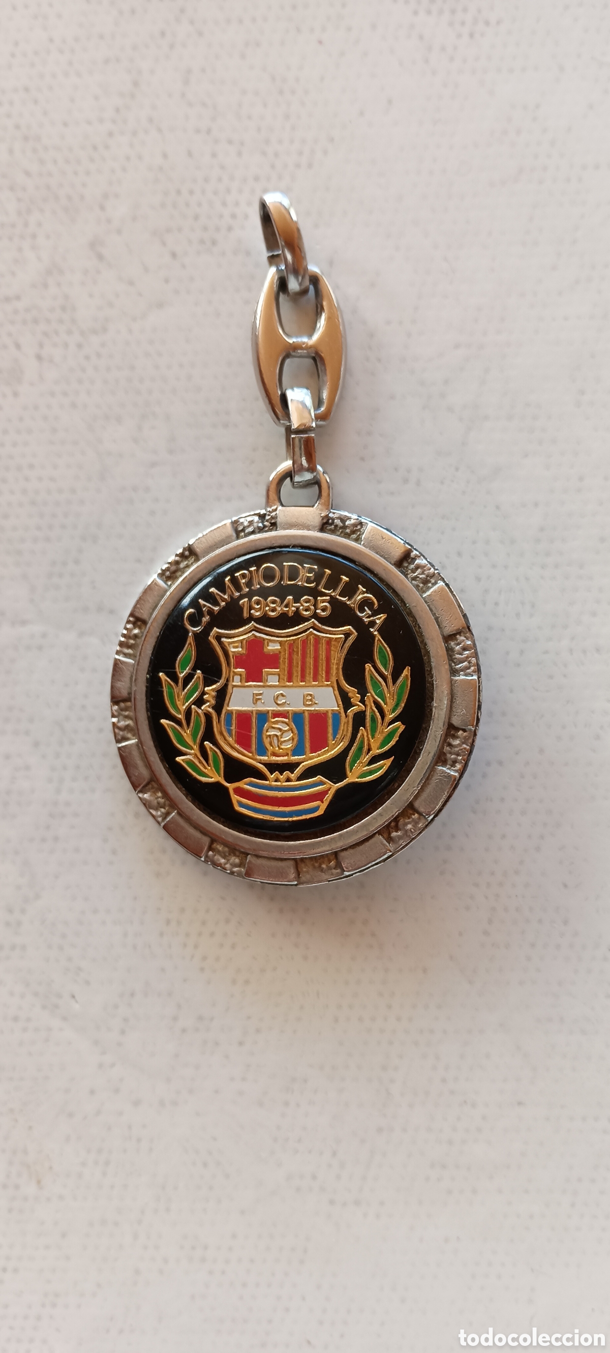 Coleccionismo de llaveros: Llavero del Futbol Club Barcelona Campi&oacute; de lliga 1984-85