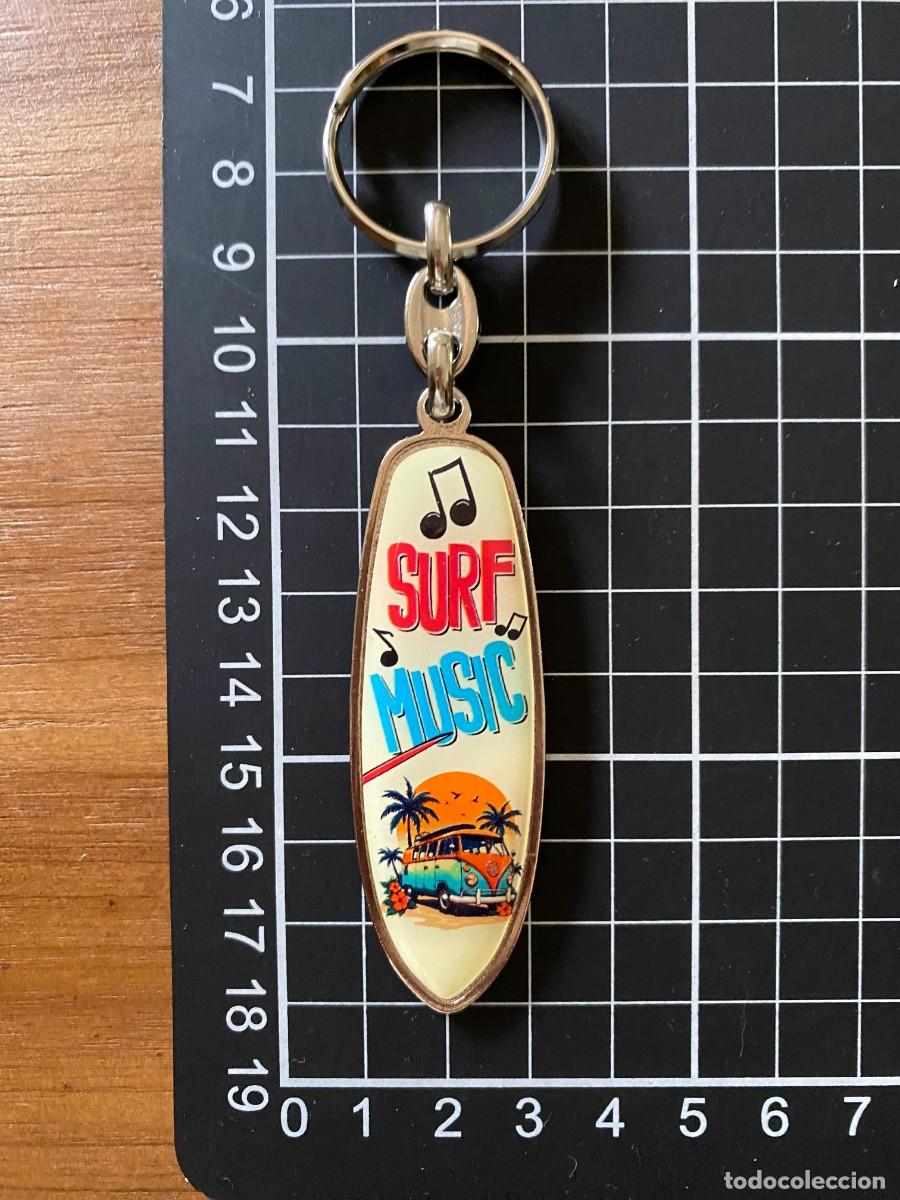 Colecionismo de porta-chaves: LLAVERO METAL Y RESINA FORMA TABLA SURF SURFBOARD SURF MUSIC CAMPER VOLKSWAEN T1 SUMMER