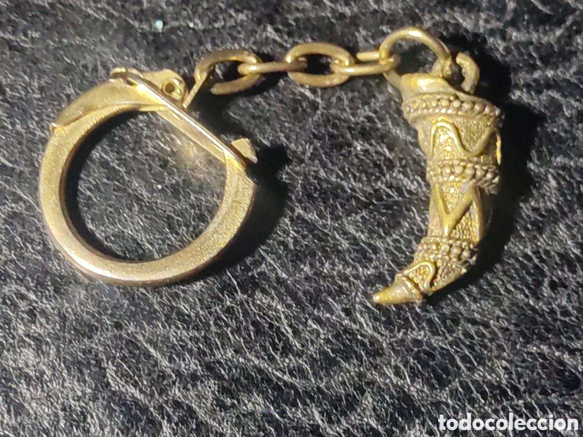 Coleccionismo de llaveros: Llavero colmillo o cuerno de bronce. - Foto 3