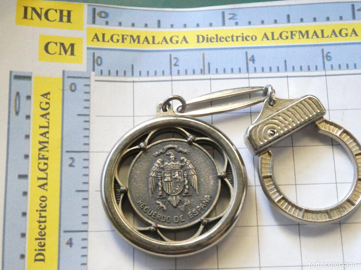 Colecionismo de porta-chaves: LLAVERO DE NUMISM&Aacute;TICA. MONEDA MEDALLA ESPA&Ntilde;A FRANQUISTA JUAN CARLOS I 1975
