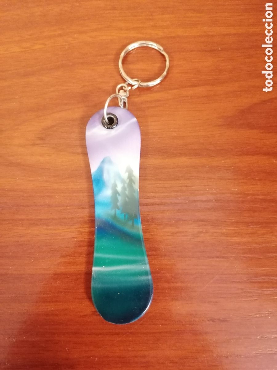Colecionismo de porta-chaves: Llavero Tabla Snowboard Wakalouka Madera