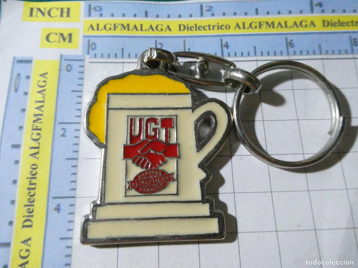 Collection of Keychains: LLAVERO POL&Iacute;TICO SINDICAL. UGT SECTOR CERVECERO JARRA CERVEZA