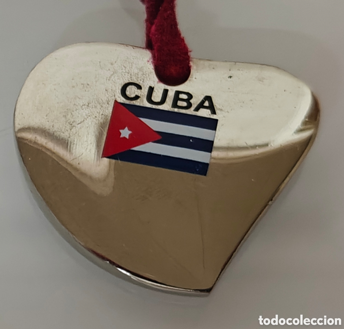 Coleccionismo de llaveros: LLAVERO CUBA CORAZON METAL - Foto 3