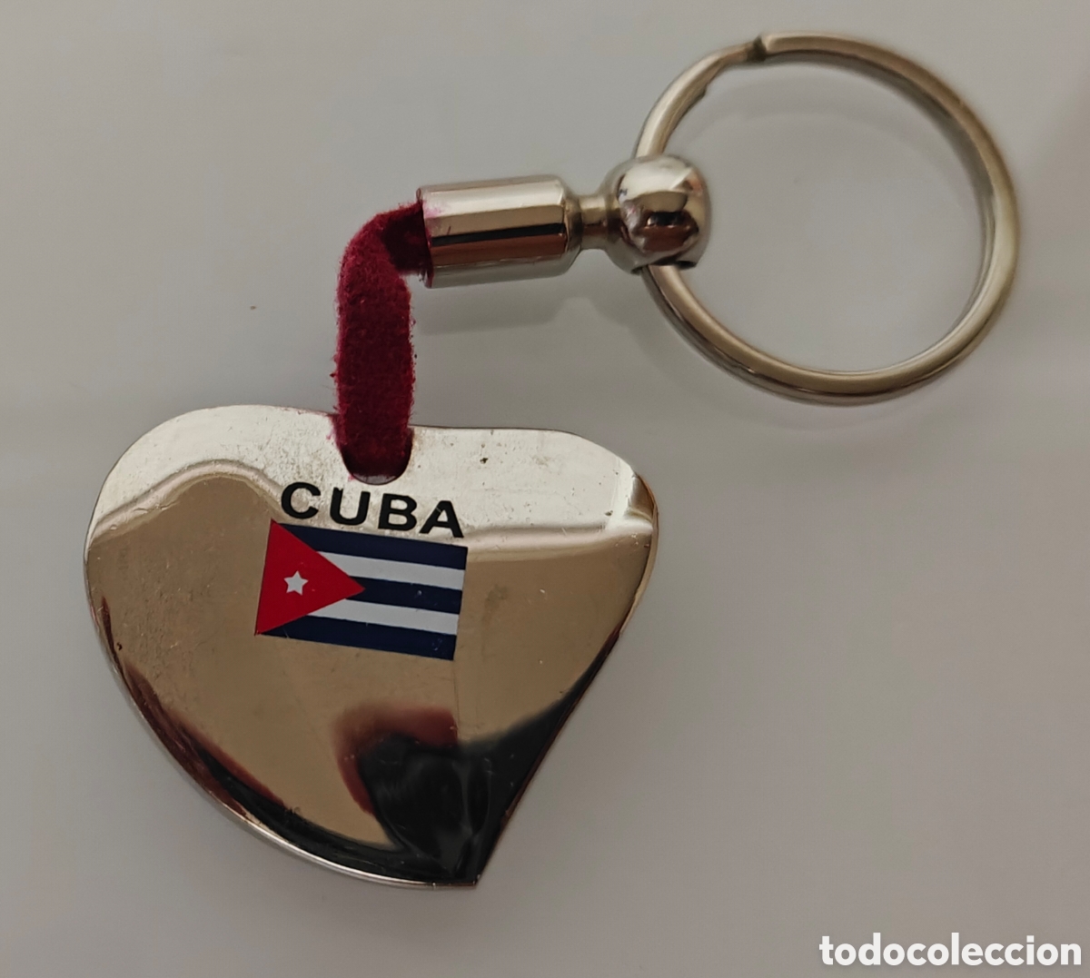 Coleccionismo de llaveros: LLAVERO CUBA CORAZON METAL - Foto 1