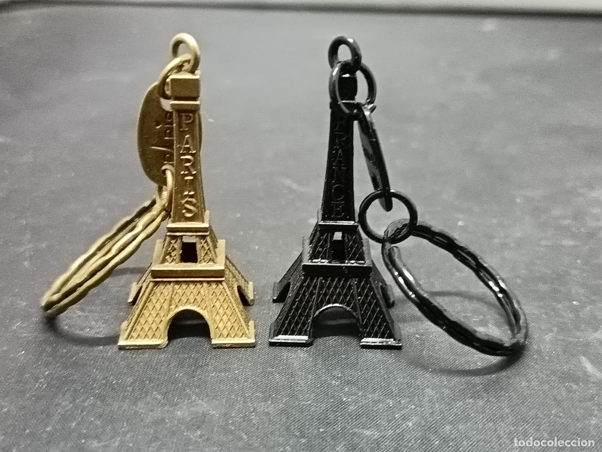 Collectionnisme de portes-cl&eacute;s: Torre Eiffel. Lote de 2 Llaveros de metal. Leer descripci&oacute;n..