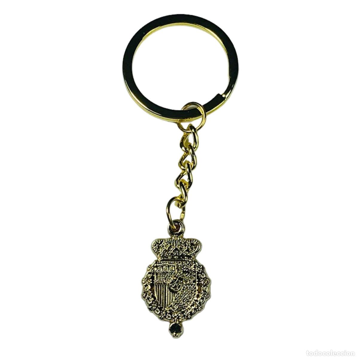 Collection of Keychains: Llavero Color Oro - Escudo de Armas del Rey de Espa&ntilde;a