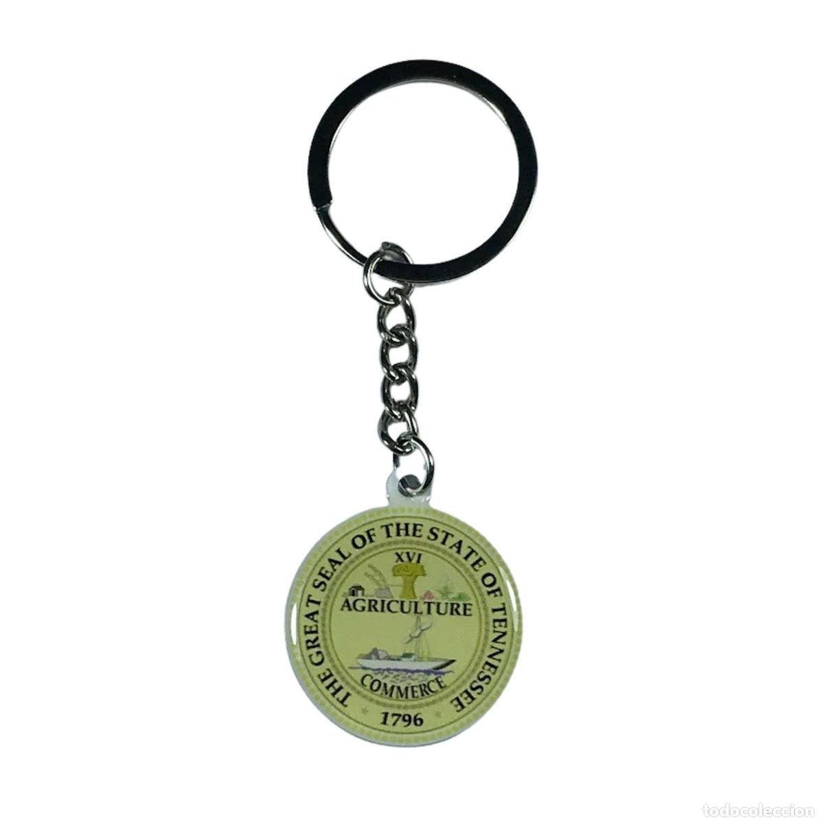 Collection of Keychains: Llavero Metal - Escudo Estado Tennessee - USA