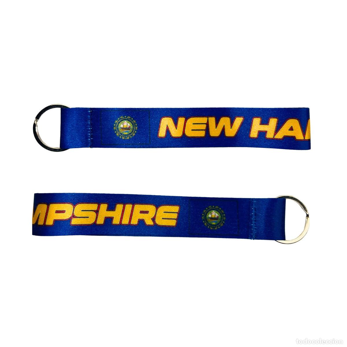 Collection of Keychains: Llavero Tela - Bandera Estado New Hamshire - USA - K084