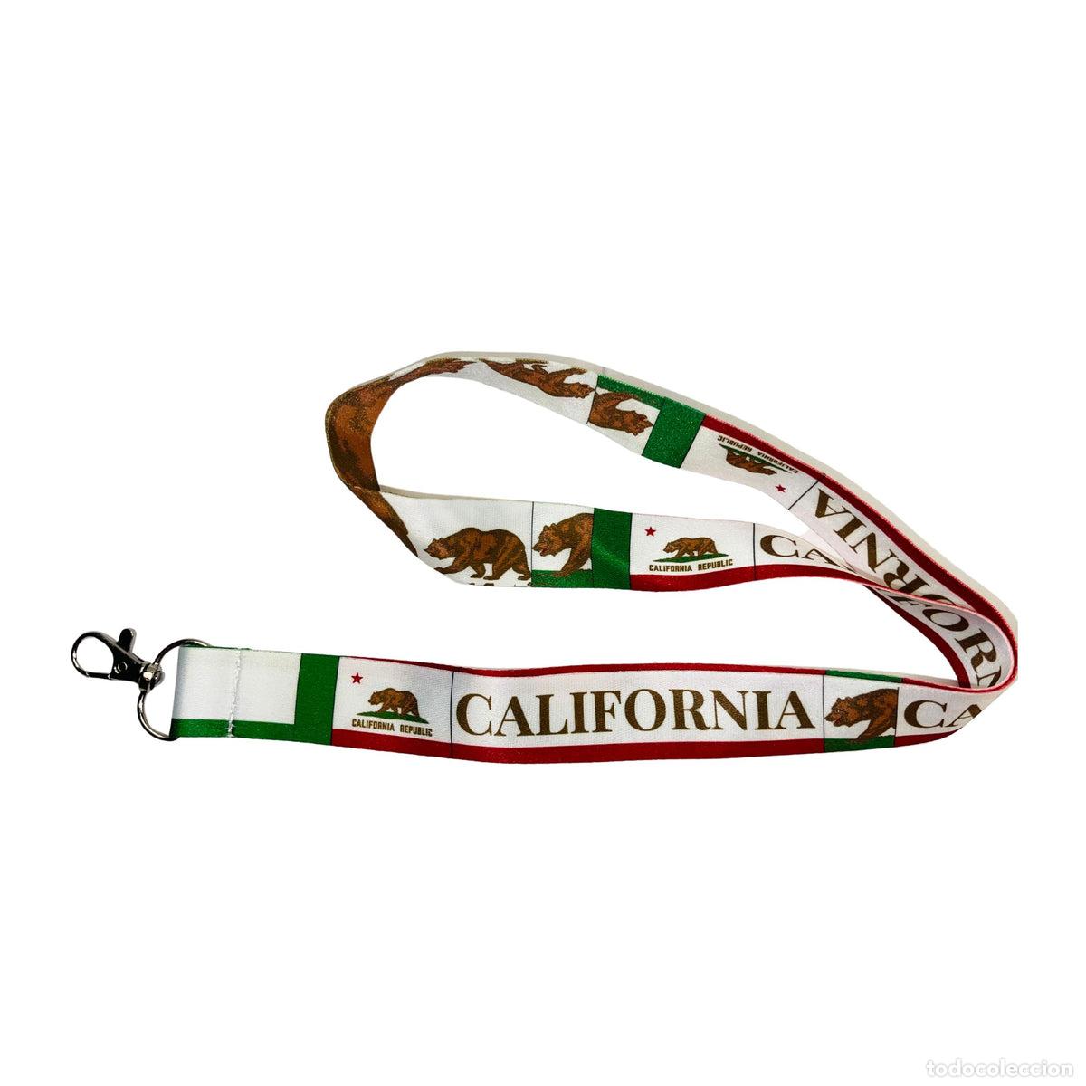 Collection of Keychains: Lanyard - Cinta Cuello - Bandera Estado California - USA - L064