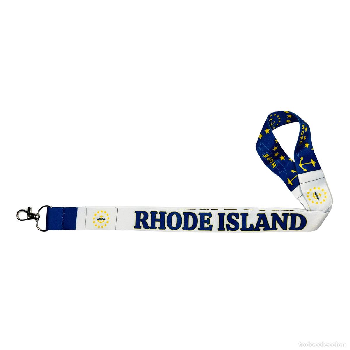 Collection of Keychains: Lanyard - Cinta Cuello - Bandera Estado Rhode Island - USA - L093