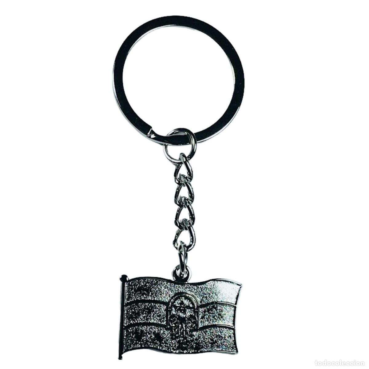Sammlung von Schl&uuml;sselanh&auml;ngern: Llavero Color Plata - Bandera Comunidad de Andaluc&iacute;a - Espa&ntilde;a