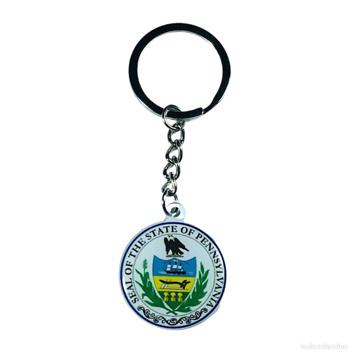 Sammlung von Schl&uuml;sselanh&auml;ngern: Llavero Metal - Escudo Estado Pennsylvania - USA