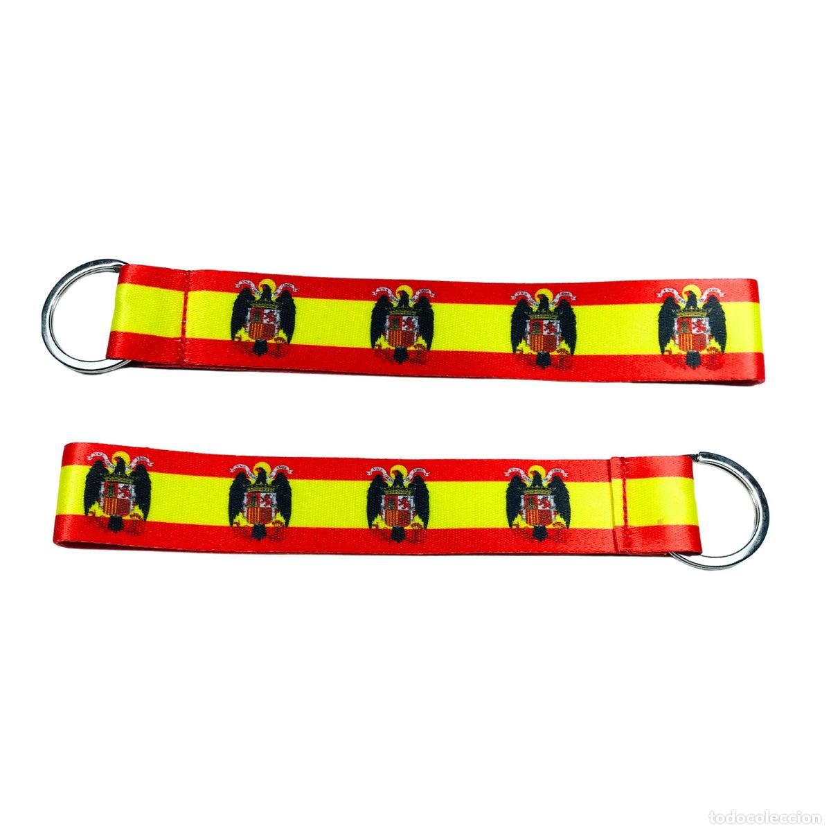 Sammlung von Schl&uuml;sselanh&auml;ngern: Llavero Tela - Franco Aguila Bandera Espa&ntilde;a - K006