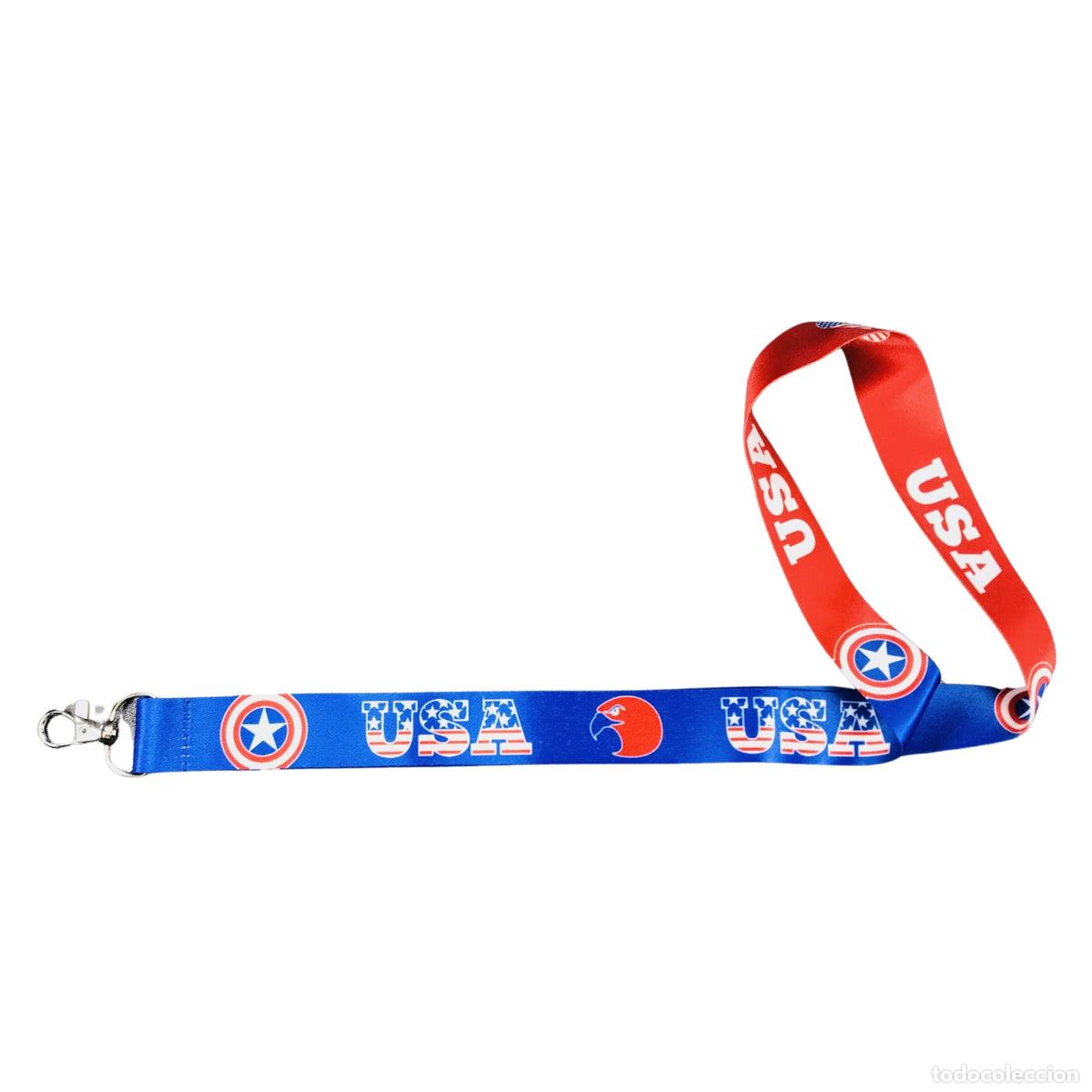Collection of Keychains: Lanyard - Cinta Cuello - &Aacute;guila Patri&oacute;tico Bandera - USA - L115