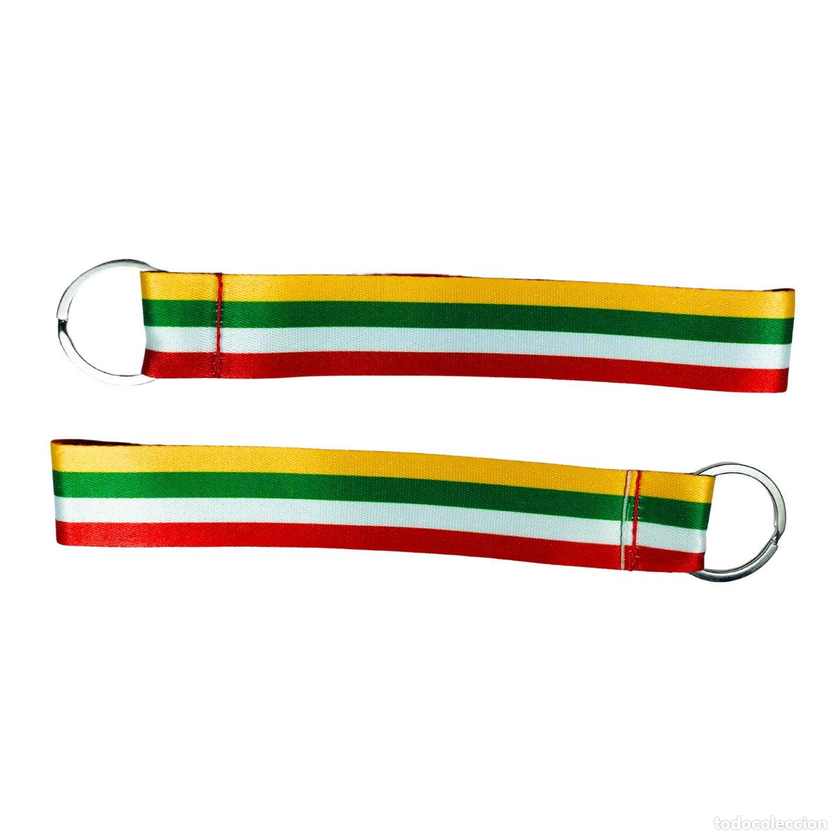 Collection of Keychains: Llavero Tela - Bandera de La Rioja Espa&ntilde;a - K054