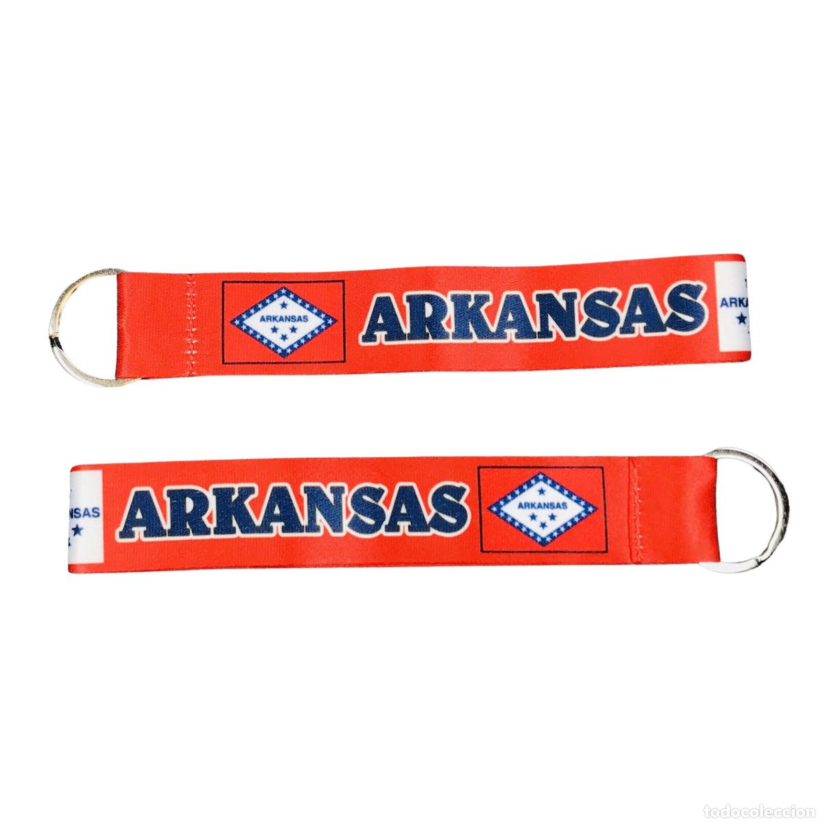 Colecionismo de porta-chaves: Llavero Tela - Bandera Estado Arkansas - USA - K062