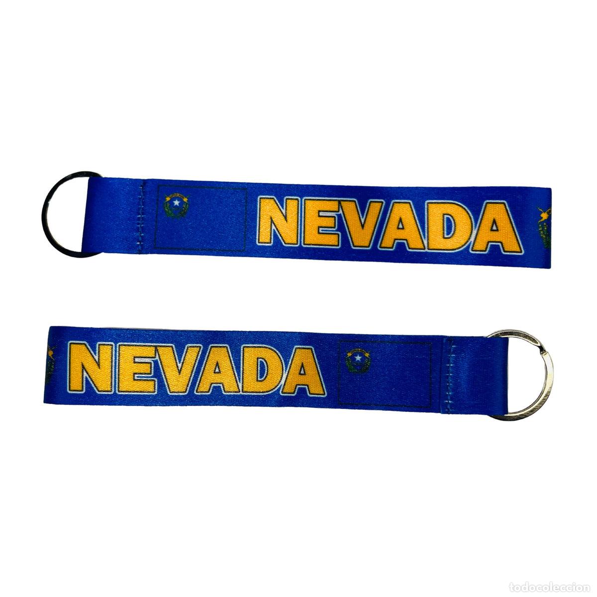 Sammlung von Schl&uuml;sselanh&auml;ngern: Llavero Tela - Bandera Estado Nevada - USA - K083