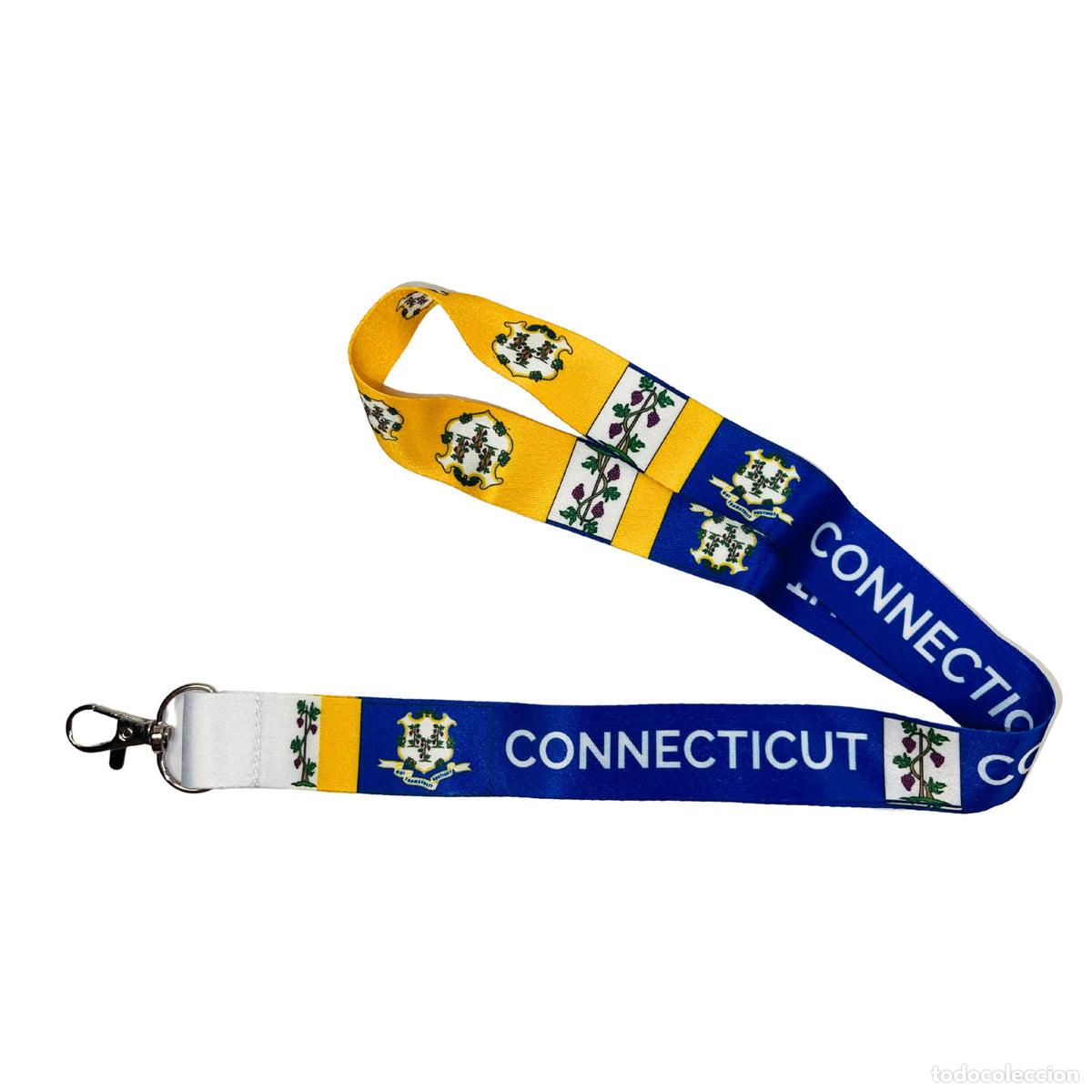 Coleccionismo de llaveros: Lanyard - Cinta Cuello - Bandera Estado Connecticut - USA - L066