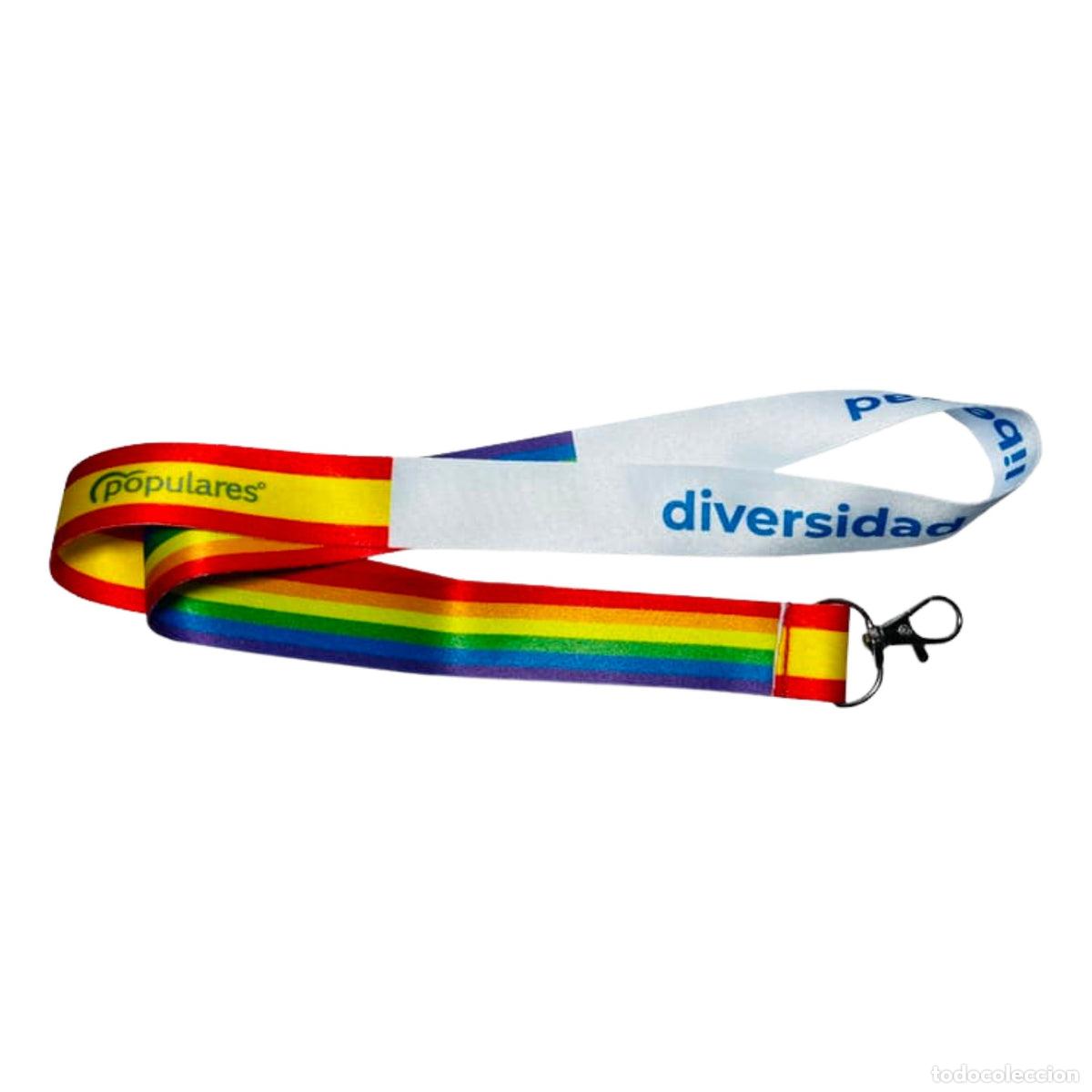 Collection of Keychains: Lanyard &ndash; Cinta Cuello - Pp Ayuso Madrid Diversidad O Libertad Lgtb - L025