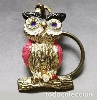 Collectionnisme de portes-cl&eacute;s: LLAVERO DE METAL DORADO ESMALTADO LECHUZA - LLAV-28300 - B-1080