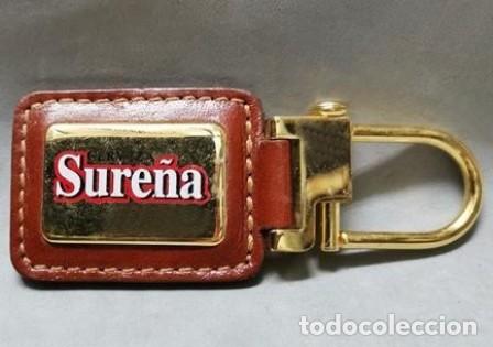 Collection of Keychains: LLAVERO DE METAL ESMALTADO Y CUERO CERVEZA SURE&Ntilde;A - LLAV-28323 - B-1081