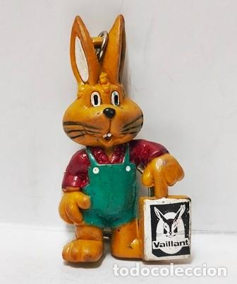 Collectionnisme de portes-cl&eacute;s: LLAVERO DE GOMA CONEJO LOGOTIPO DE LA MARCA ALEMANA VAILLANT - LLAV-28352 - B-1083