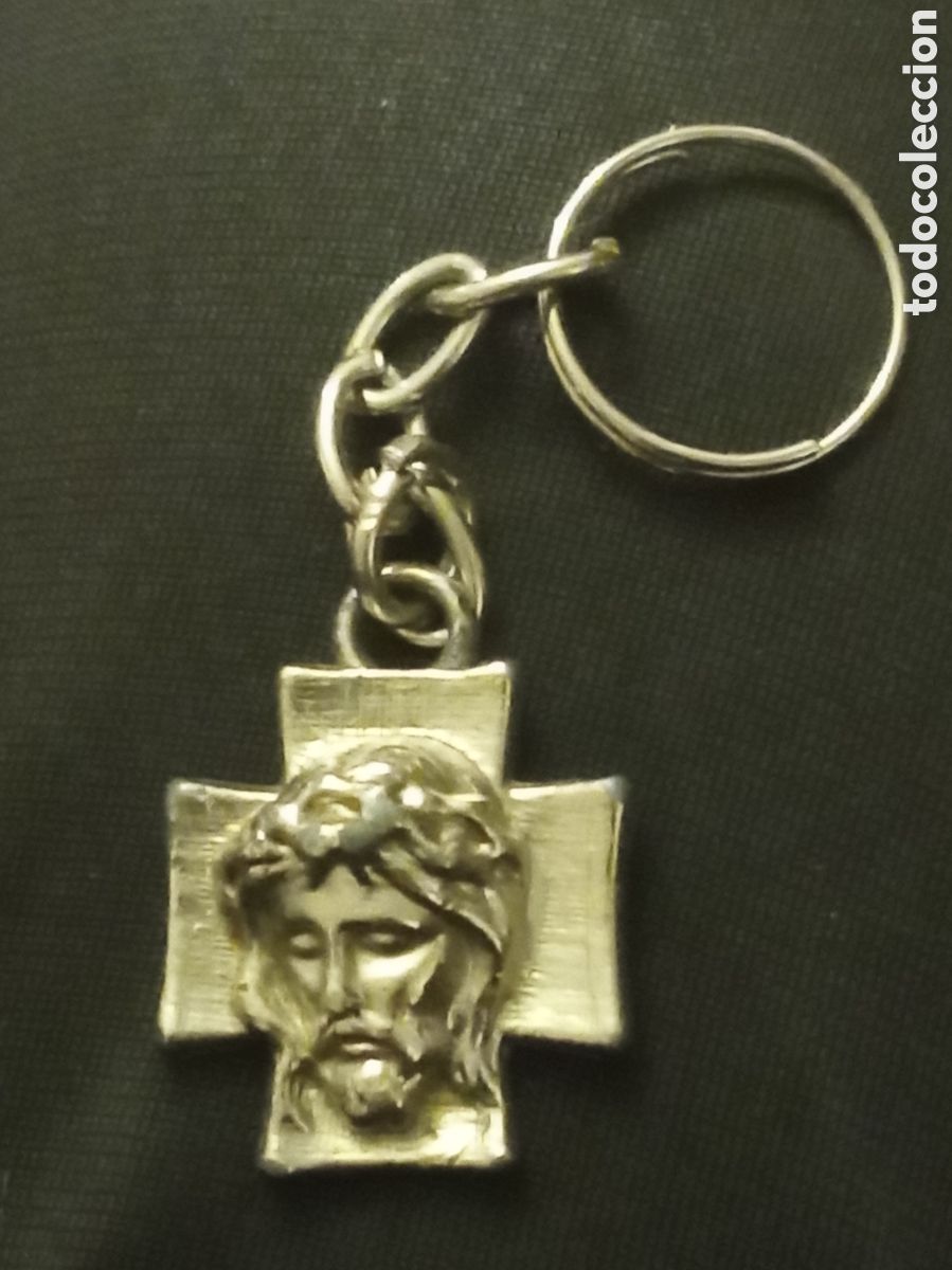 Coleccionismo de llaveros: Antiguo llavero religioso a Doble cara