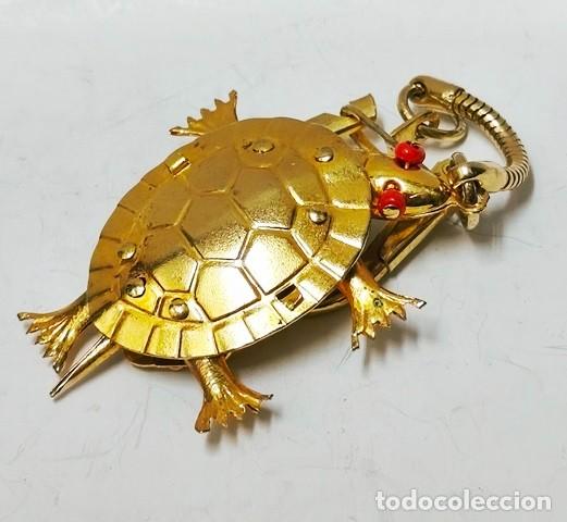 Colecionismo de porta-chaves: LLAVERO DE METAL DORADO ARTICULADO TORTUGA - LLAV-28366 - B-1084